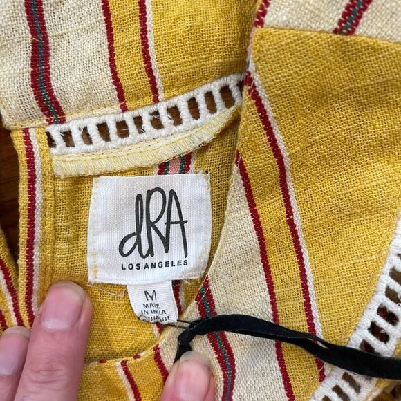 Anthropologie dRA Los Angeles Striped Linen Short Dress Medium - Picture 4 of 12